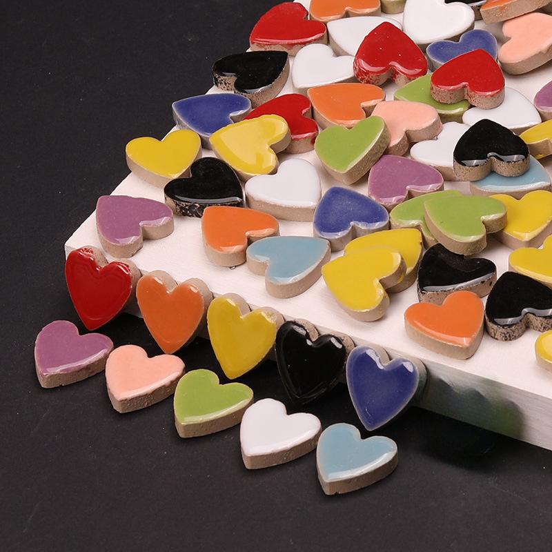 Indoor Garden Kit - Heart Shaped Ceramic Mosaic Tiles Set