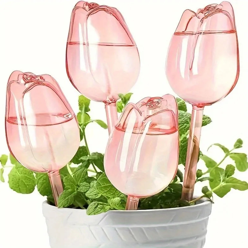 Pink tulip plant watering ball - Automatic Watering recension och pris