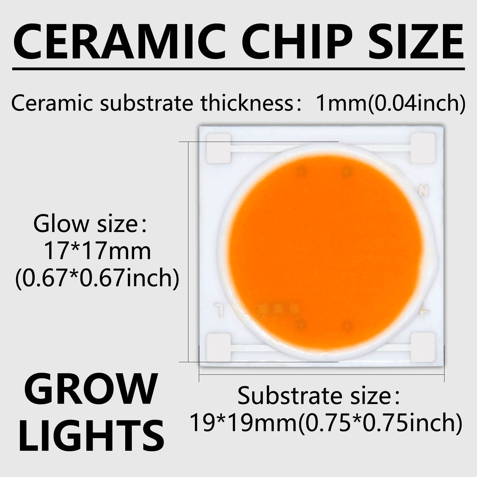 5pcs Ceramics Base LED COB Chi - Plant Grow Light Full Spectrum recension och pris